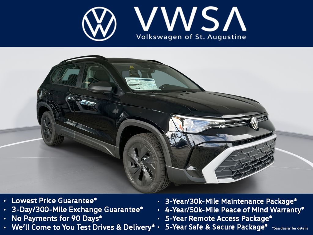 Deep Black Pearl 2026 Volkswagen Taos SUV / Crossover Front-Wheel Drive 8-Speed Automatic
