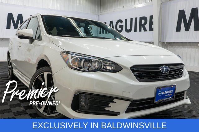 Crystal White Pearl 2022 Subaru Impreza Sedan All-Wheel Drive Continuously Variable Transmission
