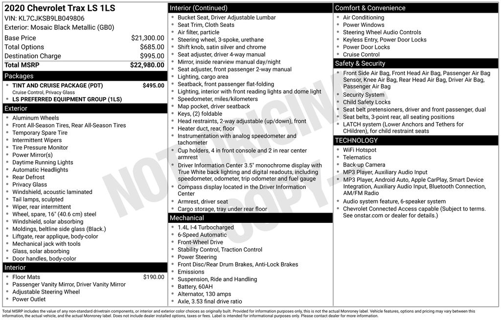 Used 2020 Chevrolet Trax SUV