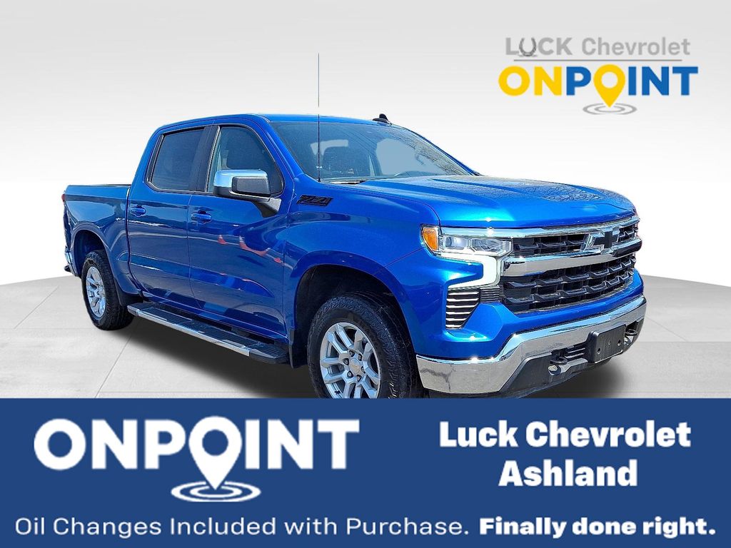 Glacier Blue Metallic 2023 Chevrolet Silverado 1500 LT Crew Cab 4WD Pickup Truck Four-Wheel Drive Automatic