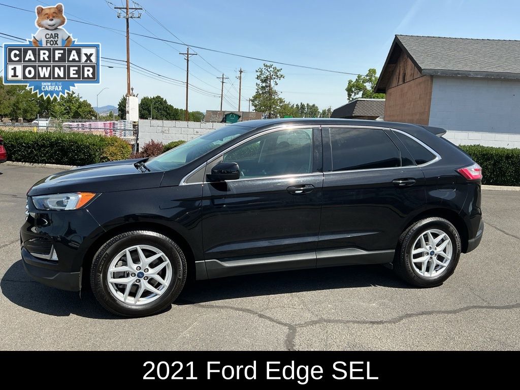 Black Metallic 2021 Ford Edge SUV / Crossover All-Wheel Drive 8-Speed Automatic