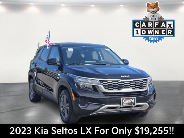 Cherry Black 2023 Kia Seltos SUV / Crossover All-Wheel Drive Continuously Variable Transmission