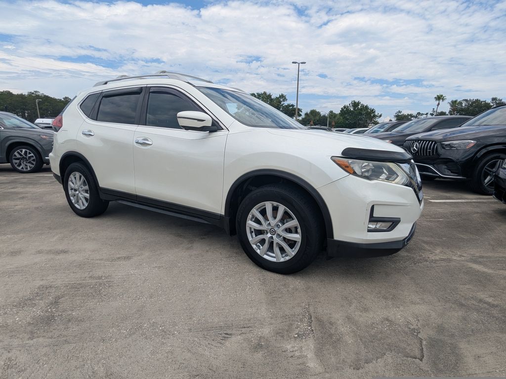 Pearl White 2018 Nissan Rogue SUV / Crossover Front-Wheel Drive Continuously Variable Transmission