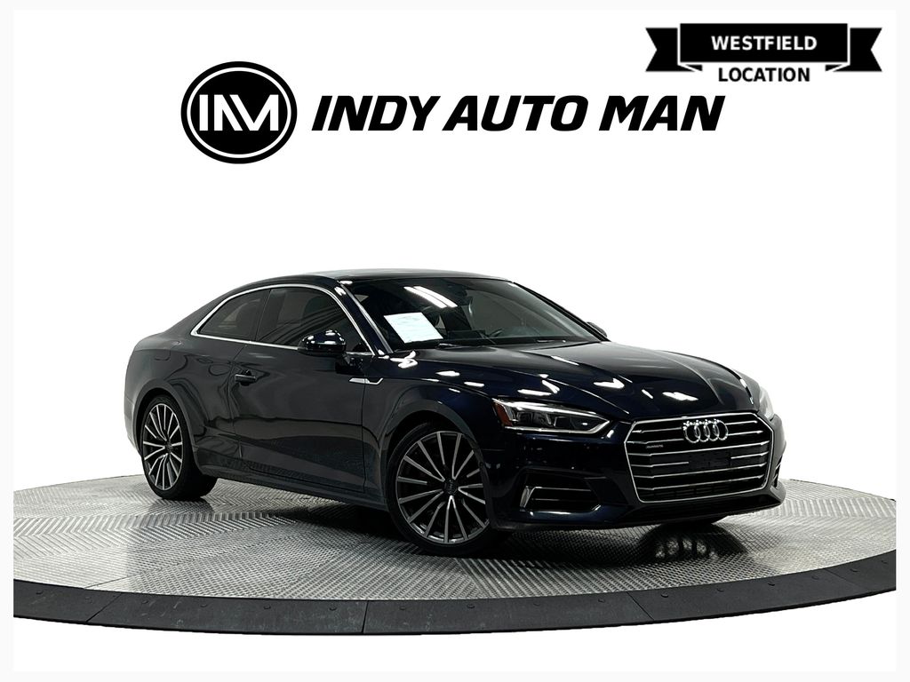 Moonlight Blue Metallic 2018 Audi A5 Coupe All-Wheel Drive 7-Speed Automatic