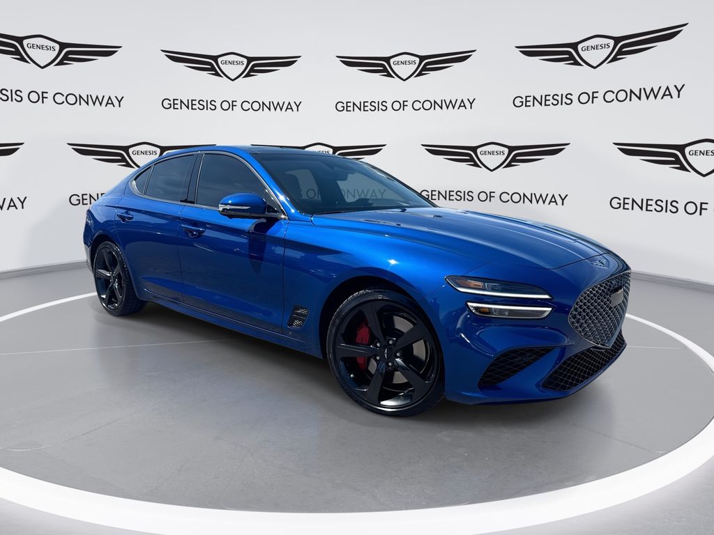 Blue 2026 Genesis G70 3.3T Sport Prestige RWD Sedan Rear-Wheel Drive 8-Speed Automatic