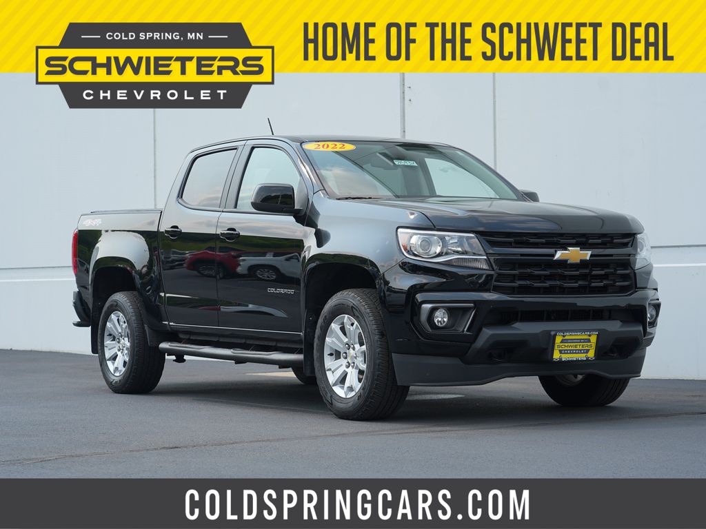 Black 2022 Chevrolet Colorado Pickup Truck Four-Wheel Drive 8-Speed Automatic