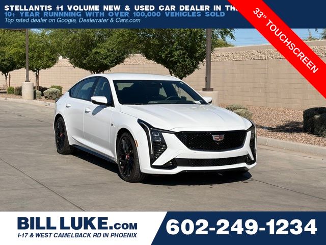 Summit White 2025 Cadillac CT5 Sport RWD Sedan Rear-Wheel Drive Automatic