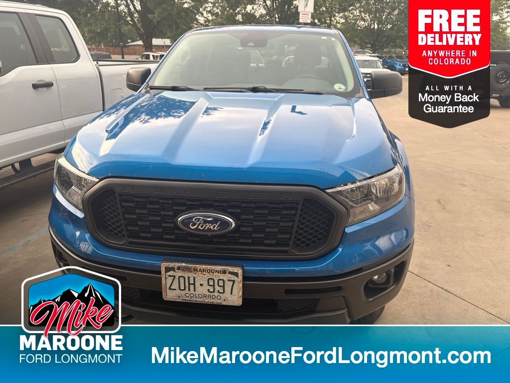 Velocity Blue Metallic 2021 Ford Ranger Pickup Truck Four-Wheel Drive Automatic