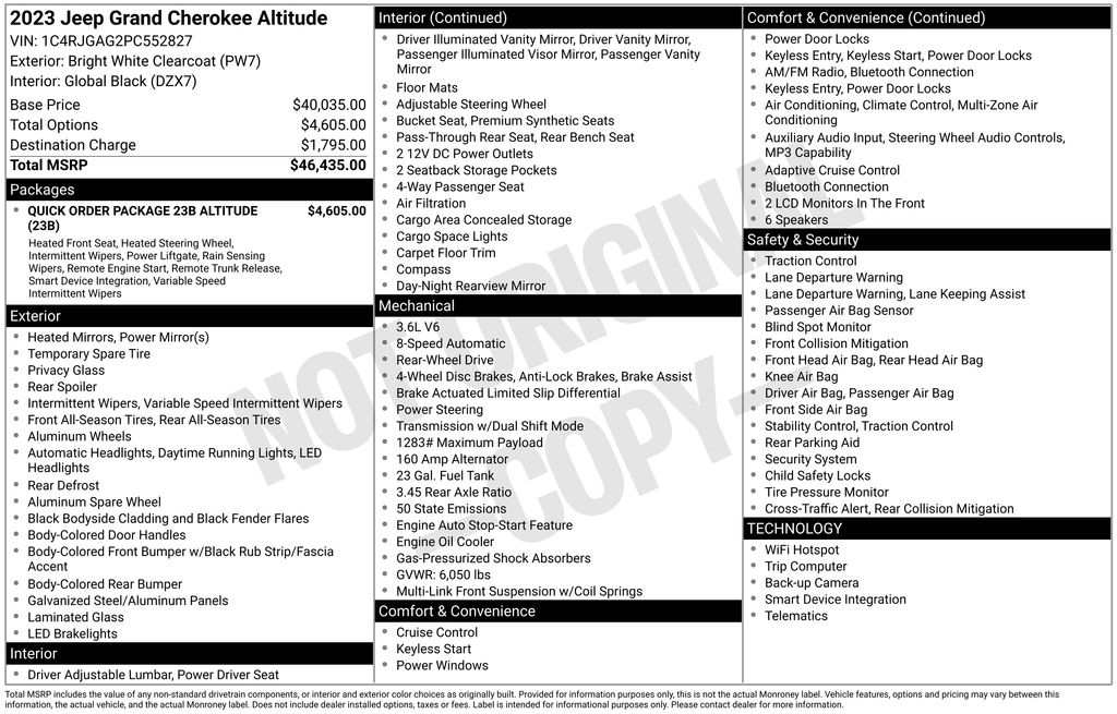 Used Car 2023 Jeep Grand Cherokee  Altitude For Sale Under $30,000 In Austin, Texas