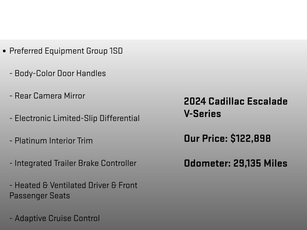 2024 Cadillac Escalade V-Series Black at Carlisle Cadillac Buick GMC