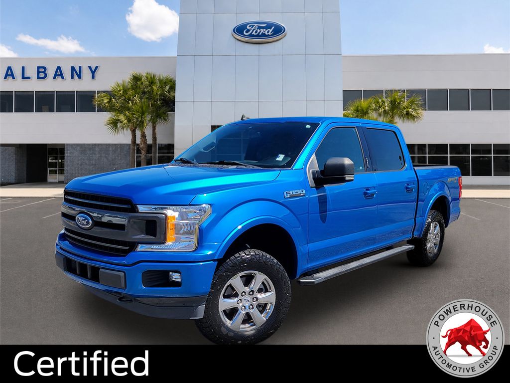 Blue Metallic 2020 Ford F-150 Pickup Truck Four-Wheel Drive Automatic