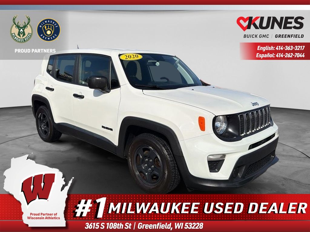 Alpine White 2020 Jeep Renegade SUV / Crossover Front-Wheel Drive 9-Speed Automatic