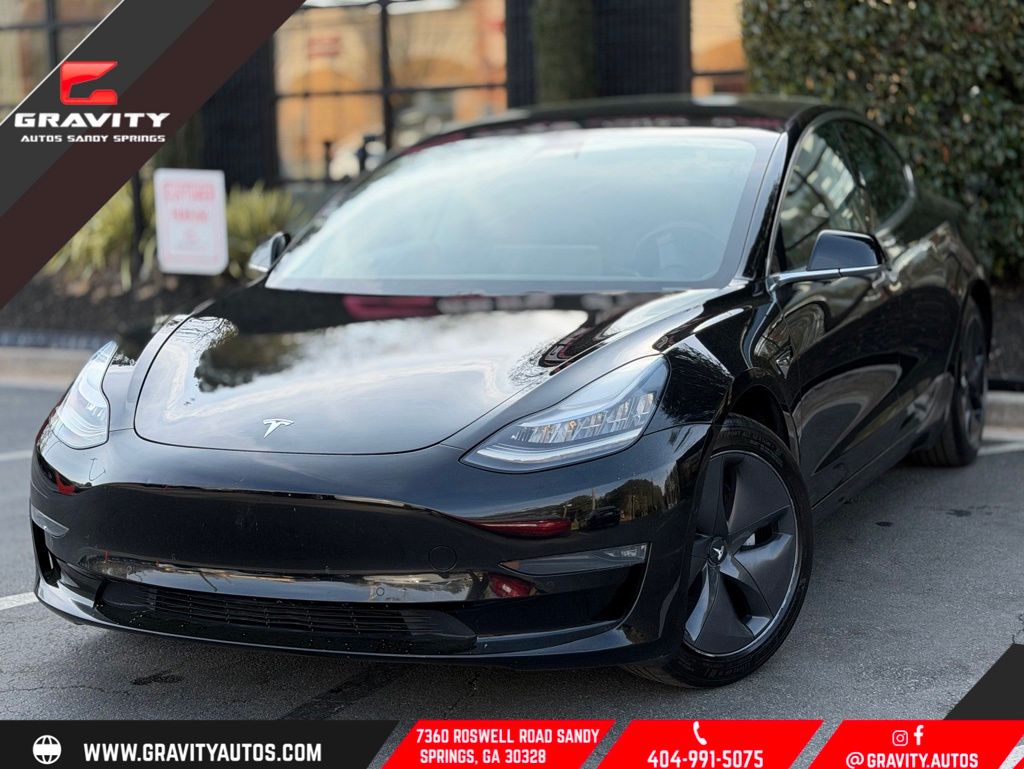 Black 2019 Tesla Model 3 Long Range AWD Sedan All-Wheel Drive 1-Speed Automatic