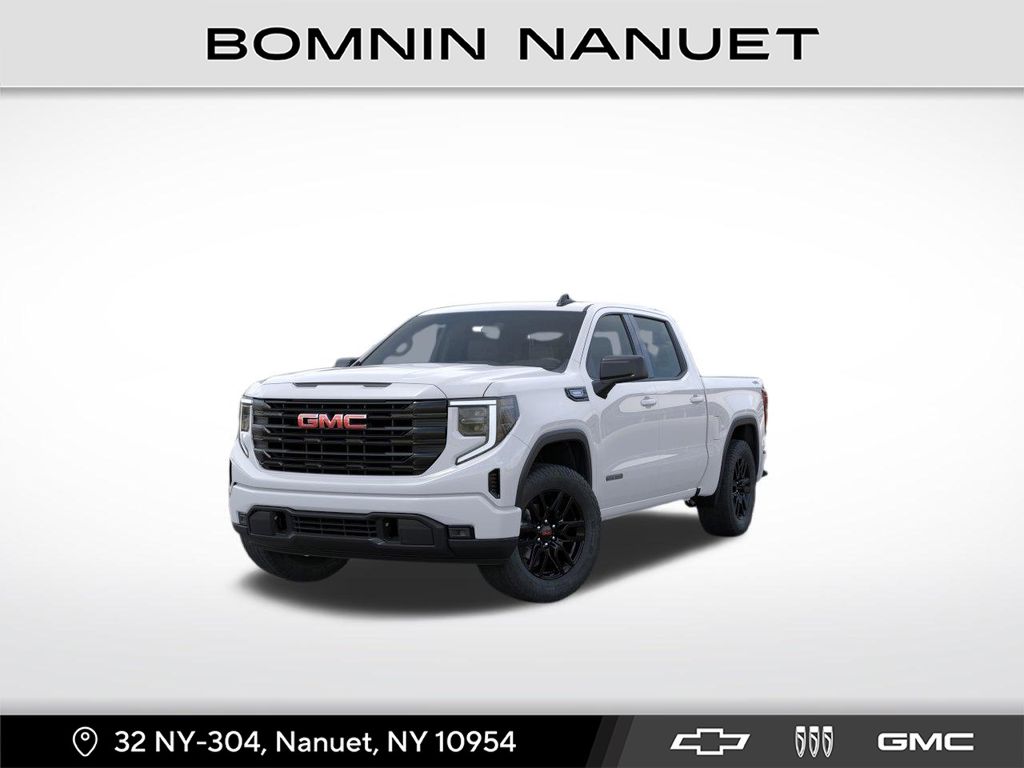 Summit White 2026 GMC Sierra 1500 Elevation Standard Crew Cab 4WD Pickup Truck Four-Wheel Drive 8-Speed Automatic