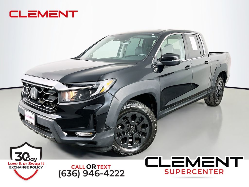 Crystal Black Pearl 2023 Honda Ridgeline Pickup Truck All-Wheel Drive 9-Speed Automatic