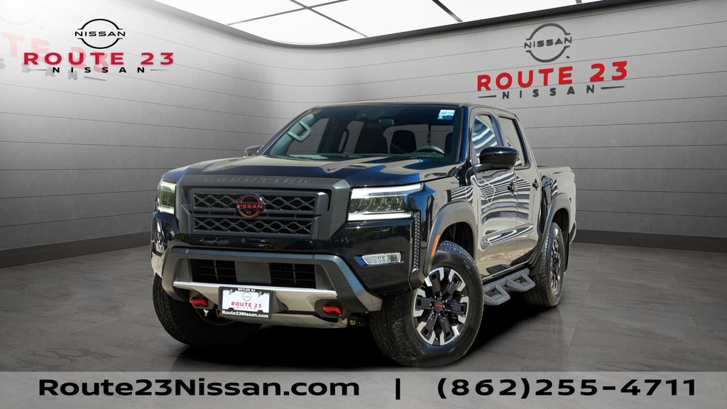 Super Black 2023 Nissan Frontier Pickup Truck Four-Wheel Drive 9-Speed Automatic
