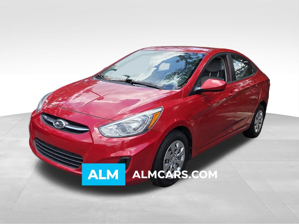Boston Red Metallic 2015 Hyundai Accent Sedan Front-Wheel Drive 6-Speed Automatic Overdrive