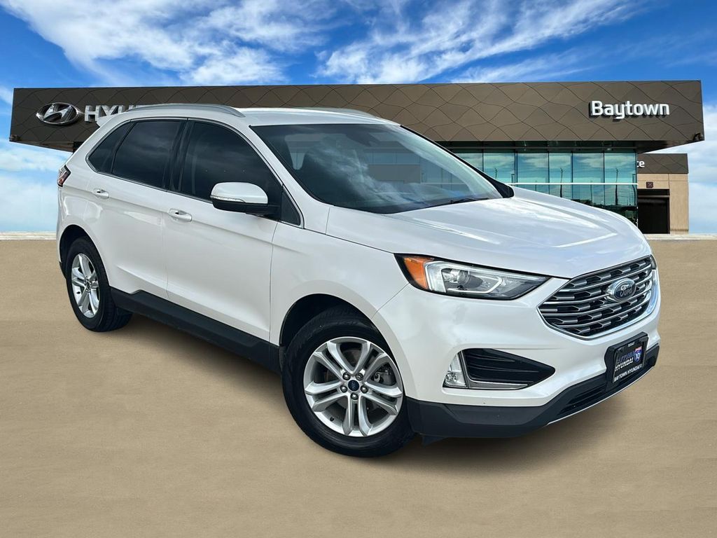 2019 Ford Edge SEL White at DeMontrond Gulf Freeway