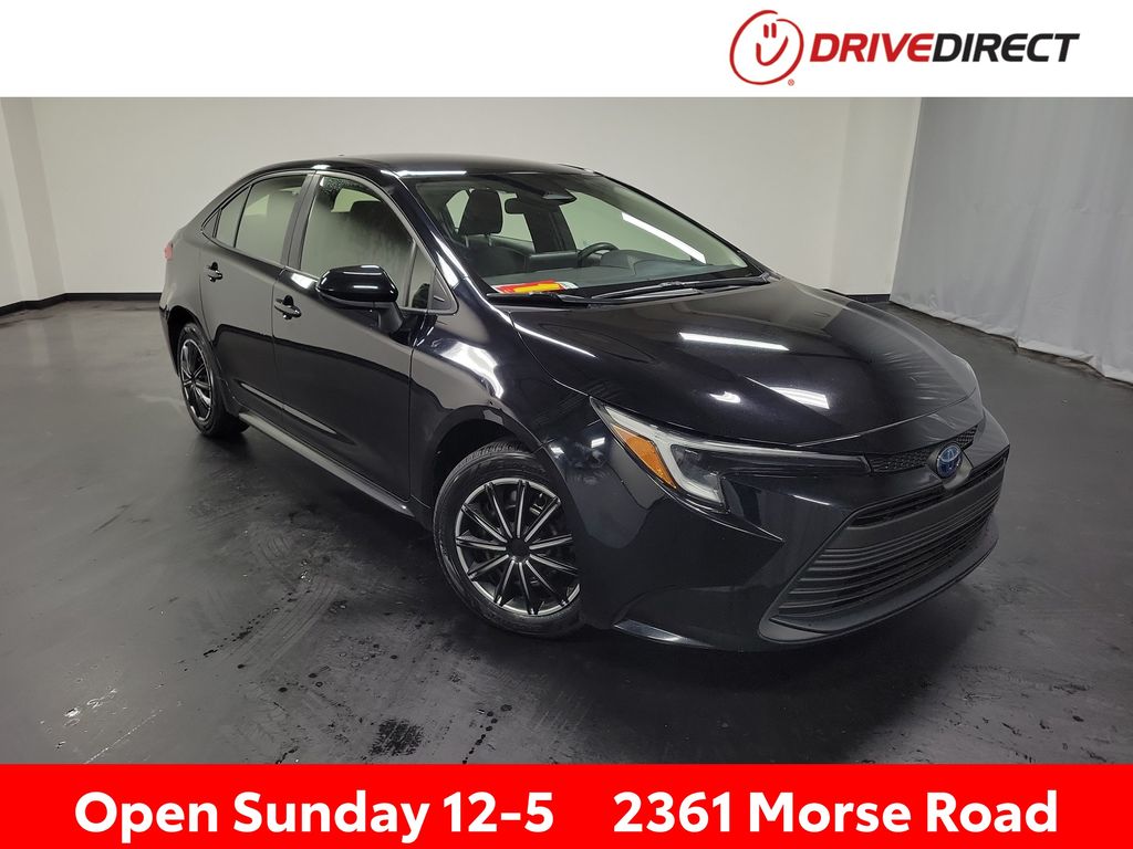 Midnight Black Metallic 2023 Toyota Corolla Hybrid Sedan Front-Wheel Drive Continuously Variable Transmission
