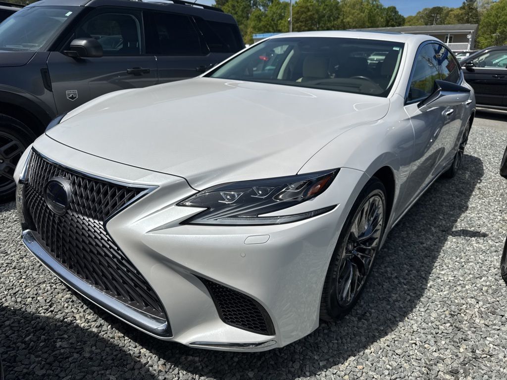 White Pearl 2018 Lexus LS Hybrid 500h RWD Sedan Rear-Wheel Drive Continuously Variable Transmission