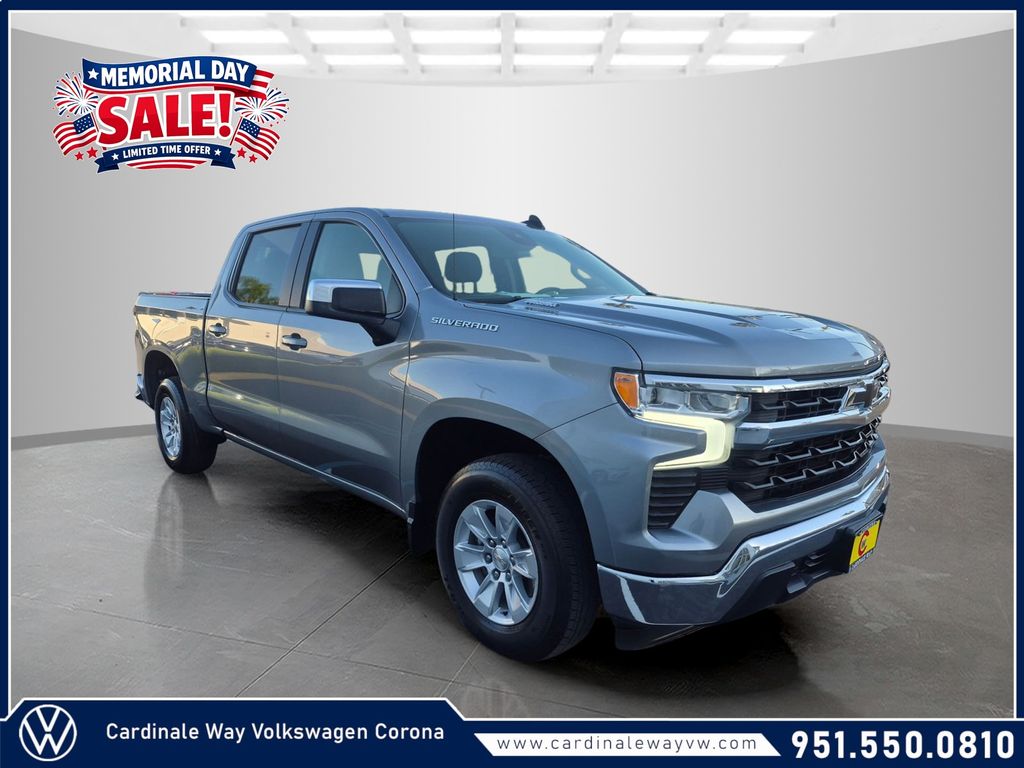 Sterling Gray Metallic 2023 Chevrolet Silverado 1500 LT Crew Cab RWD Pickup Truck 4X2 Automatic