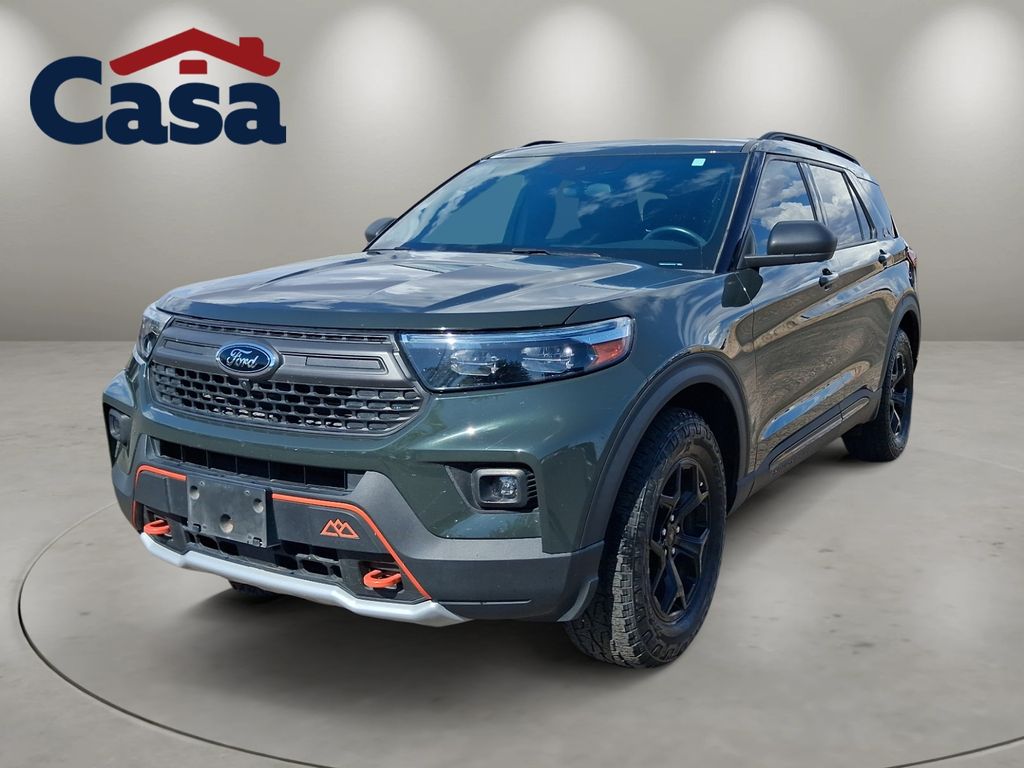 Forged Green Metallic 2023 Ford Explorer SUV / Crossover All-Wheel Drive Automatic