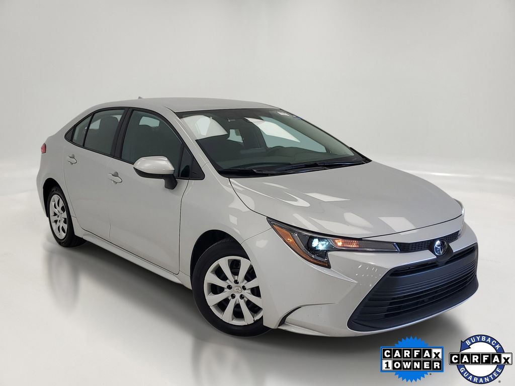 White 2025 Toyota Corolla LE FWD Sedan Front-Wheel Drive Continuously Variable Transmission