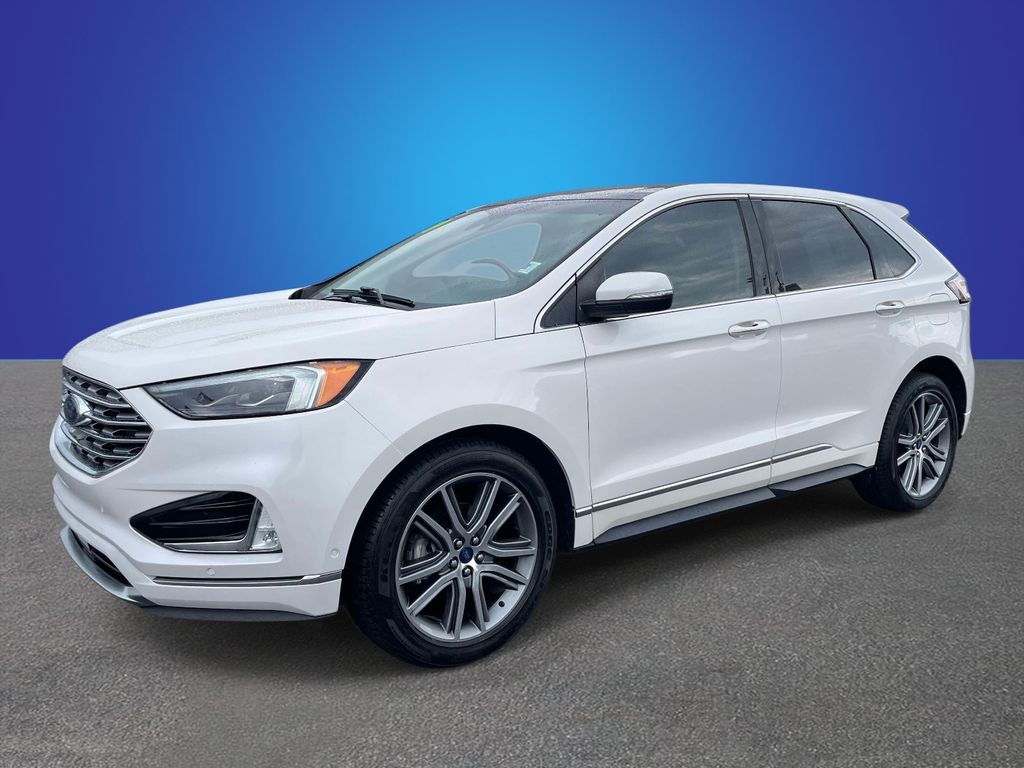 White Platinum Clearcoat Metallic 2019 Ford Edge SUV / Crossover Front-Wheel Drive 8-Speed Automatic