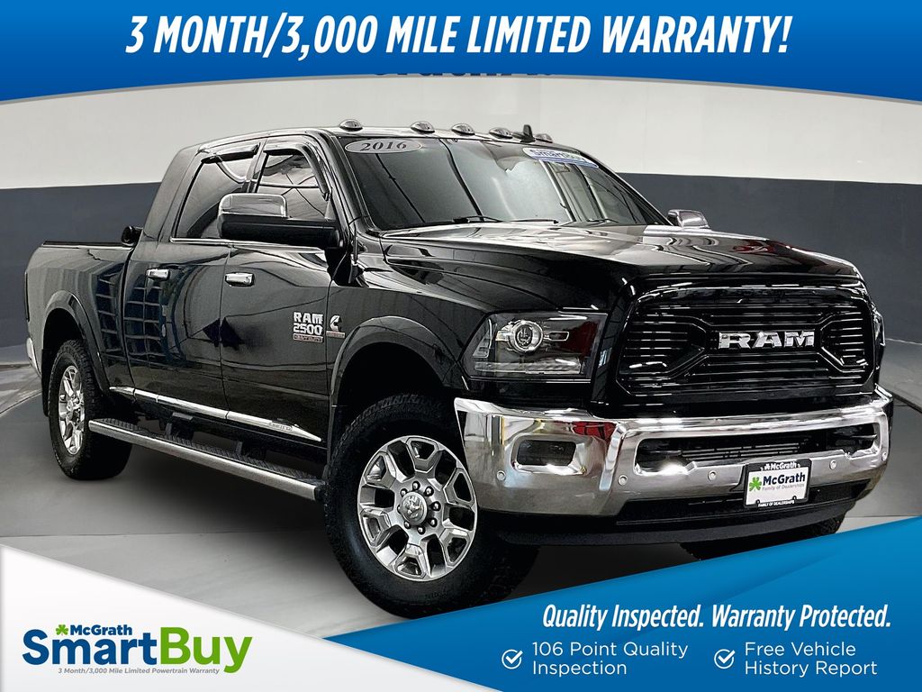 Brilliant Black Crystal Pearlcoat 2016 RAM 2500 Pickup Truck Four-Wheel Drive 6-Speed Automatic