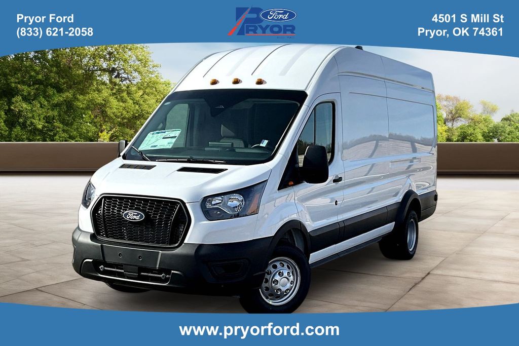 Oxford White 2026 Ford Transit Cargo 350 HD 11000 GVWR High Roof Extended LB DRW RWD Van Rear-Wheel Drive
