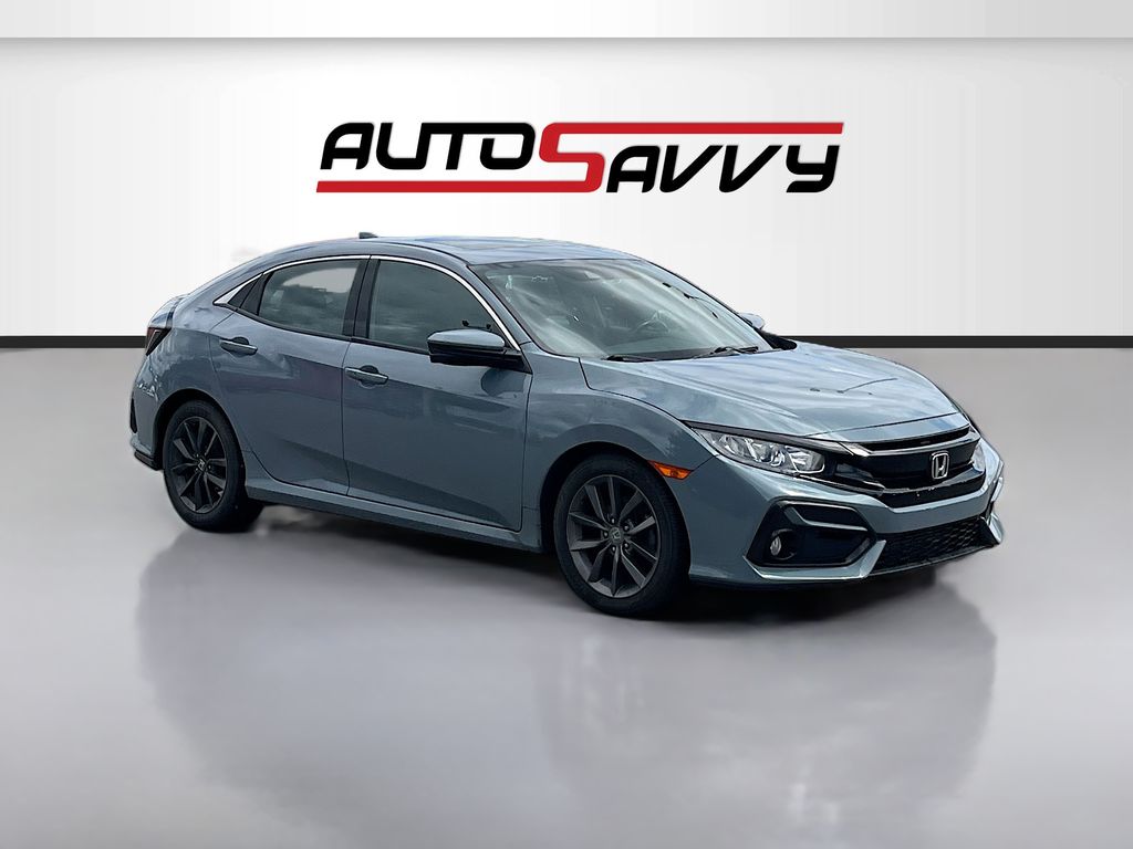 Gray 2020 Honda Civic Hatchback Hatchback Front-Wheel Drive Continuously Variable Transmission