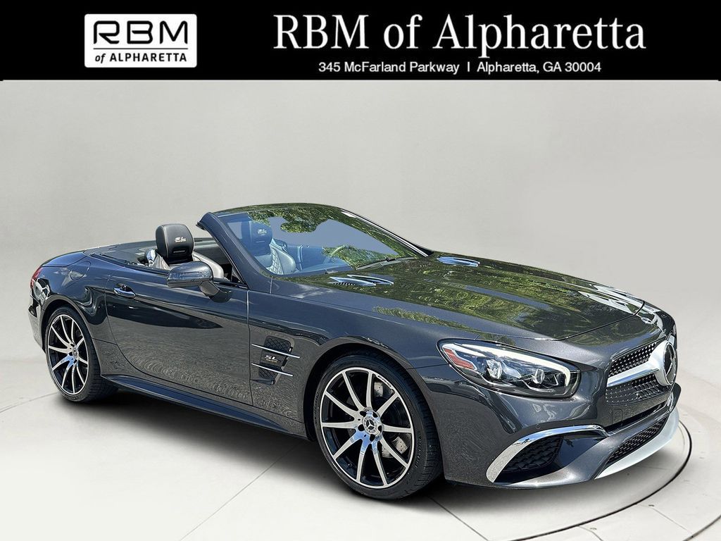 Gray 2020 Mercedes-Benz SL-Class SL 450 RWD Convertible Rear-Wheel Drive 9-Speed Automatic