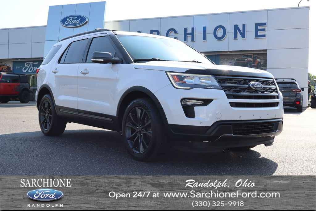 White Platinum Metallic Tri-Coat 2018 Ford Explorer SUV / Crossover All-Wheel Drive 6-Speed Automatic