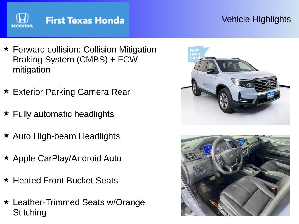Used Car 2022 Honda Passport  Trailsport For Sale Under $35,000 In Austin, Texas