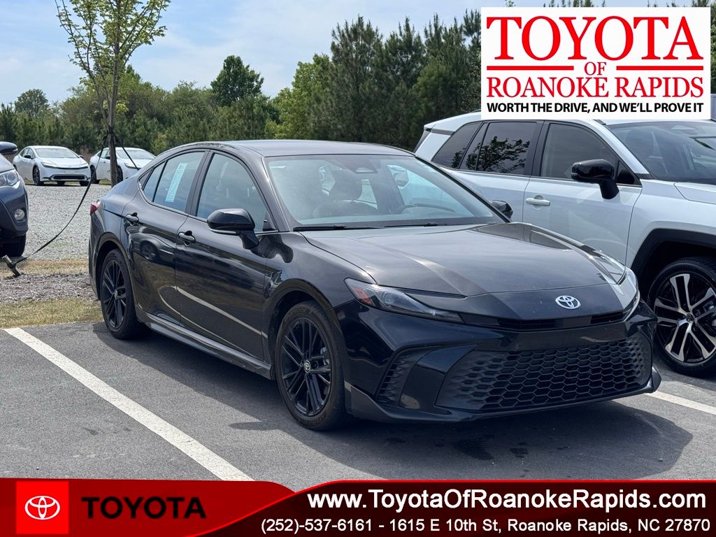 Midnight Black Metallic 2025 Toyota Camry SE FWD Sedan Front-Wheel Drive Continuously Variable Transmission
