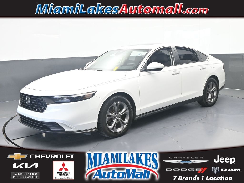 White 2024 Honda Accord Sedan Front-Wheel Drive Continuously Variable Transmission