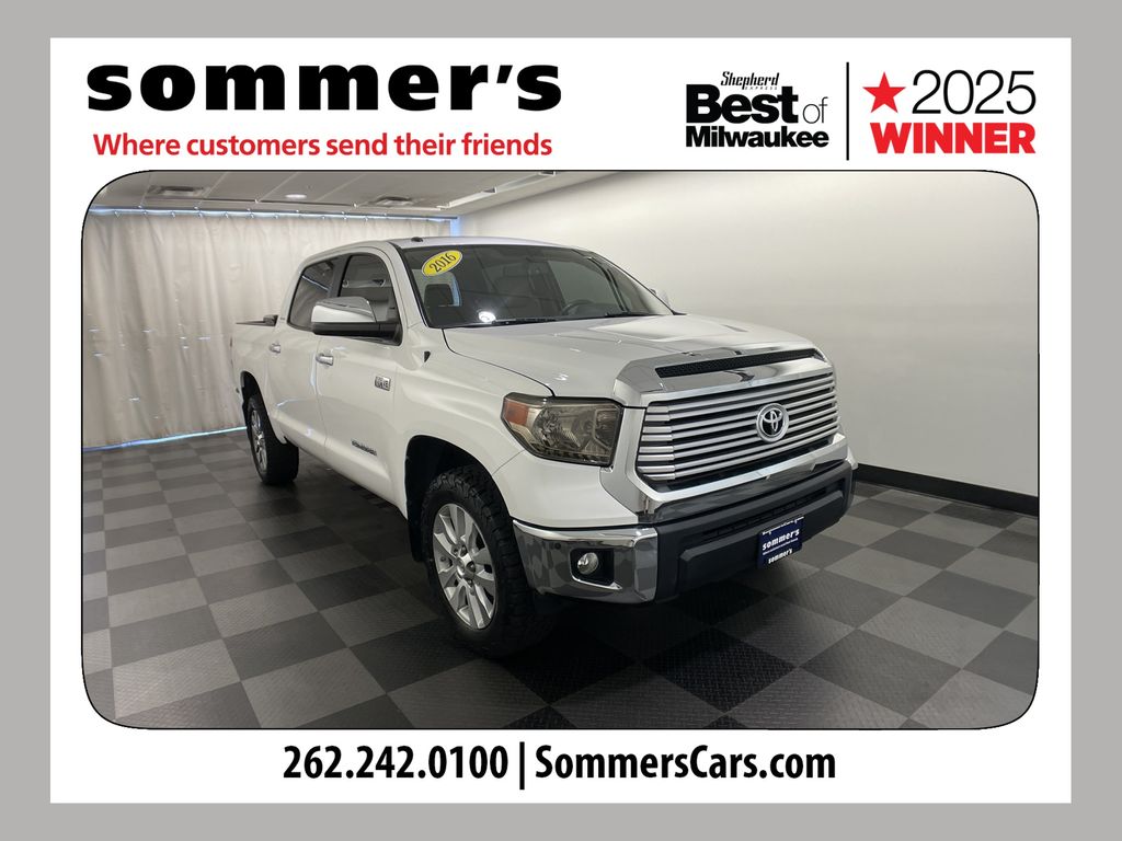 Super White 2016 Toyota Tundra Pickup Truck Four-Wheel Drive 6-Speed Automatic Overdrive