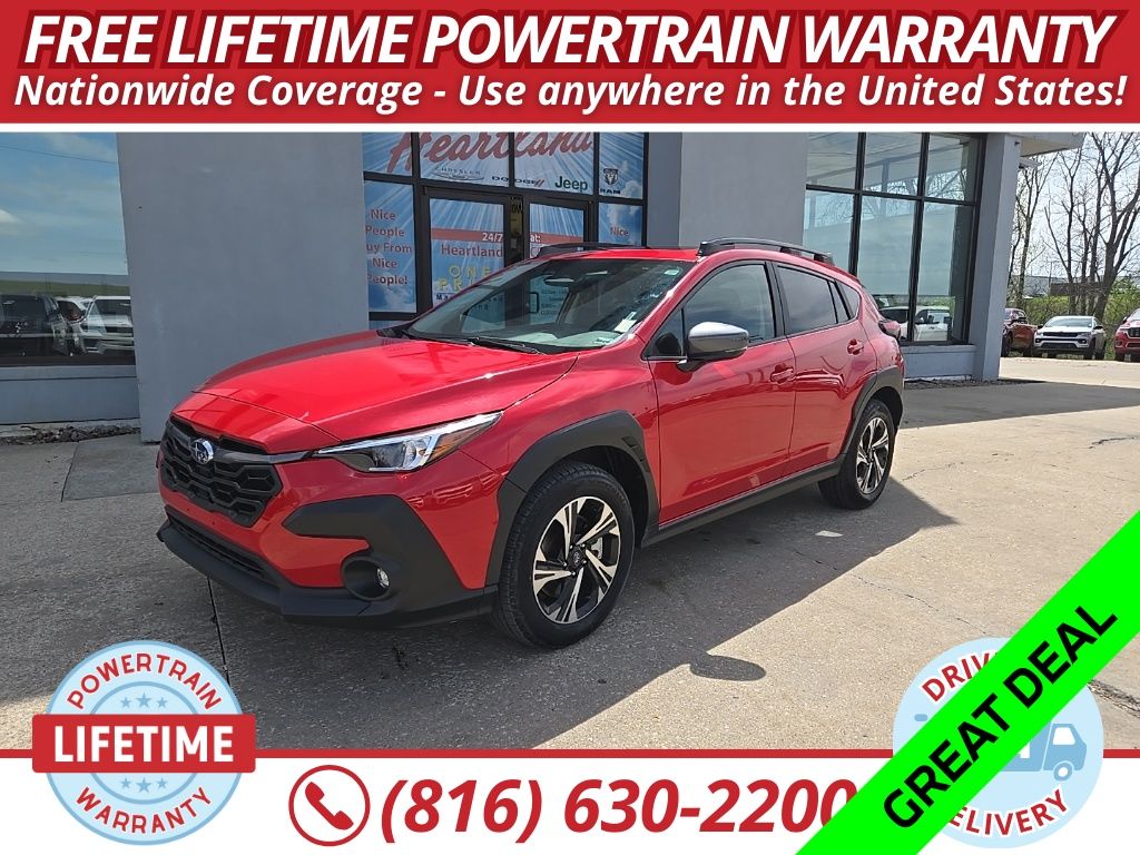 Pure Red 2025 Subaru Crosstrek Premium AWD SUV / Crossover All-Wheel Drive Continuously Variable Transmission