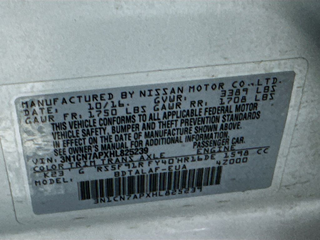 Used Car 2017 Nissan Versa  1.6 S For Sale Under $10,000 In Austin, Texas