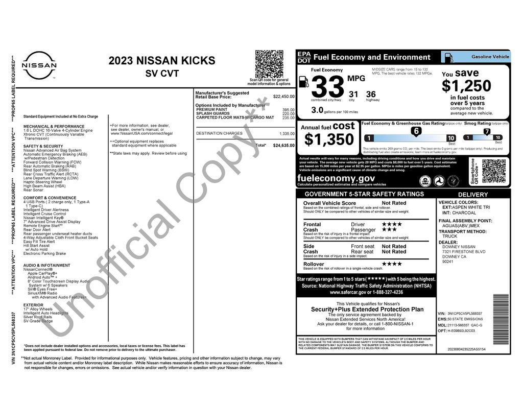 Used Car 2023 Nissan Kicks  Sv For Sale Under $20,000 In Austin, Texas