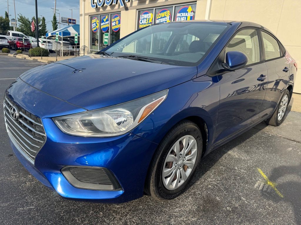 Blue 2020 Hyundai Accent Sedan Front-Wheel Drive Continuously Variable Transmission