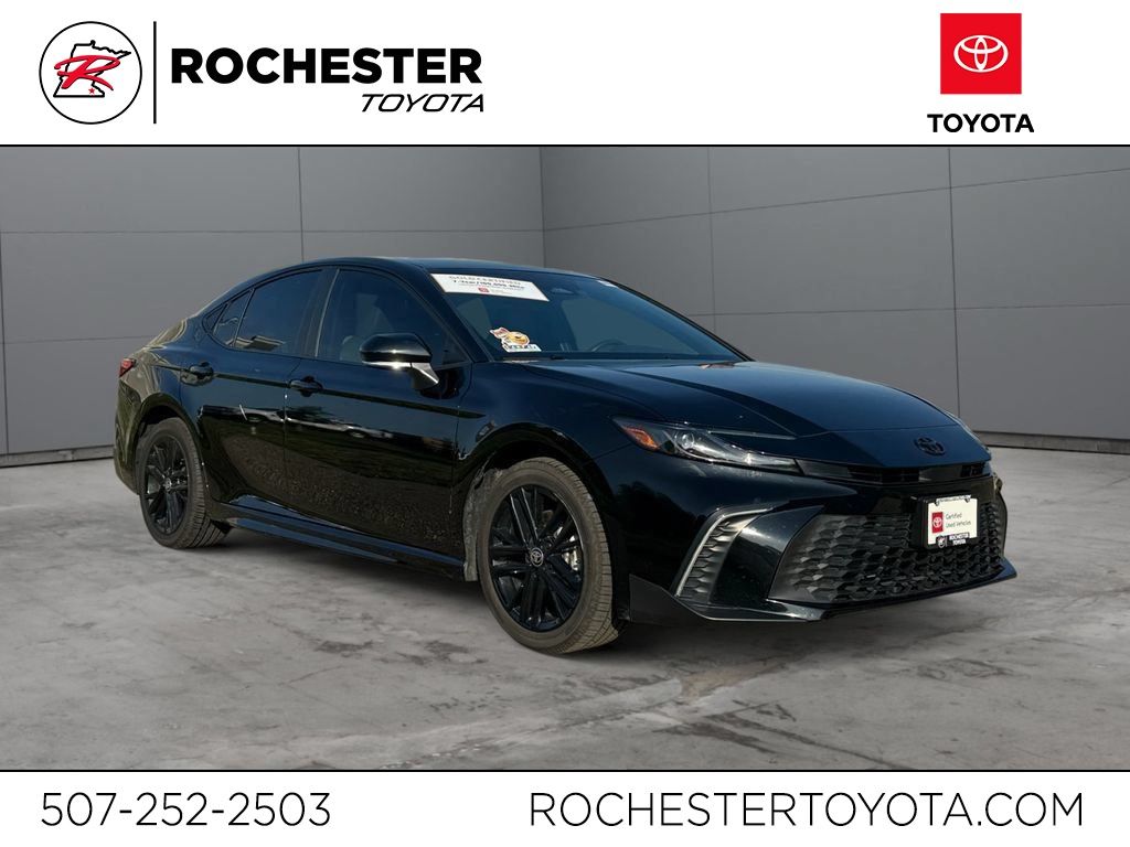 Midnight Black Metallic 2025 Toyota Camry Sedan All-Wheel Drive Continuously Variable Transmission