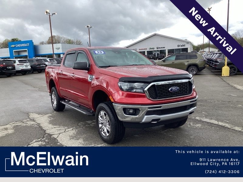 Red Metallic 2020 Ford Ranger XLT SuperCrew 4WD Pickup Truck Four-Wheel Drive Automatic