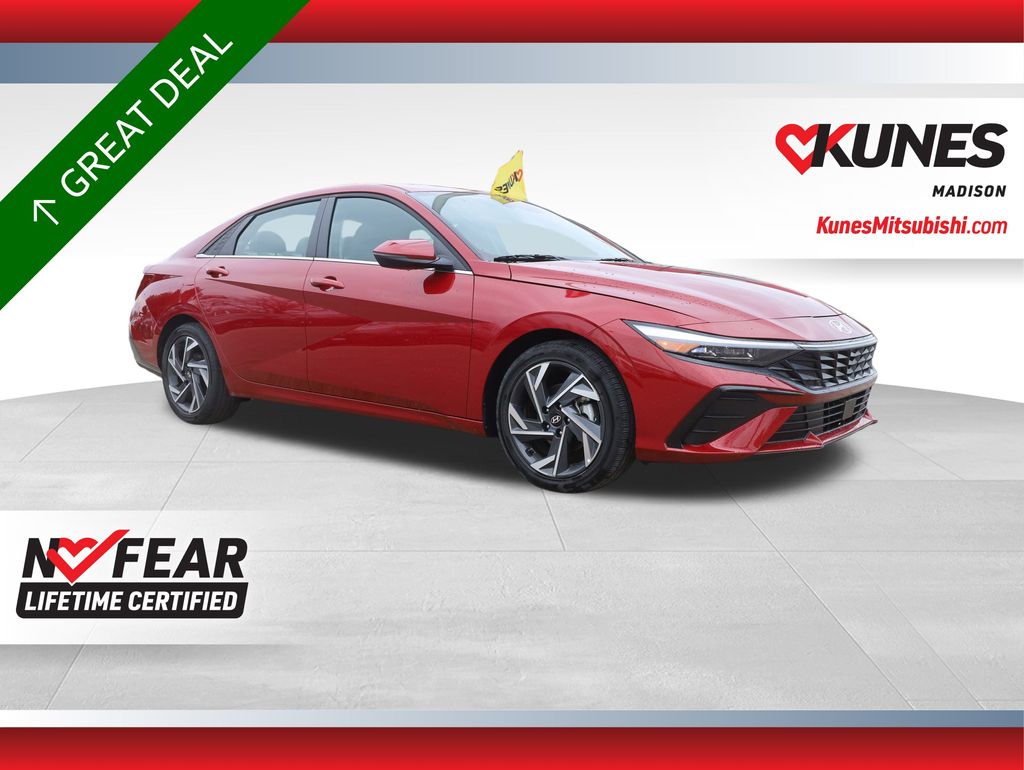 Ultimate Red Metallic 2025 Hyundai Elantra Hybrid Limited FWD Sedan Front-Wheel Drive 6-Speed Dual Clutch
