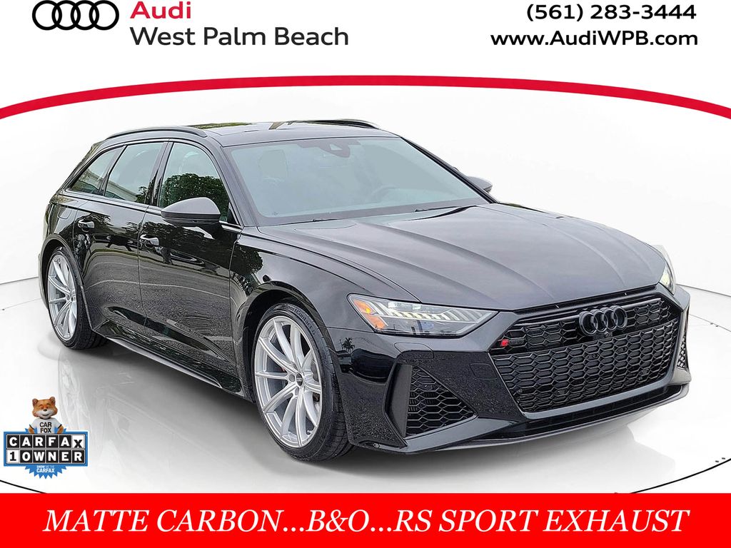 Mythos Black Metallic 2024 Audi RS 6 Avant 4.0T quattro Performance AWD Wagon All-Wheel Drive 8-Speed Automatic
