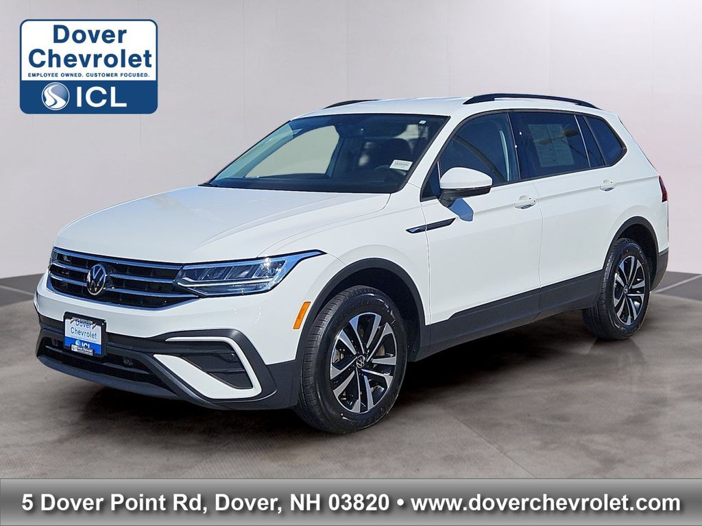 Pure White 2023 Volkswagen Tiguan SUV / Crossover All-Wheel Drive 8-Speed Automatic