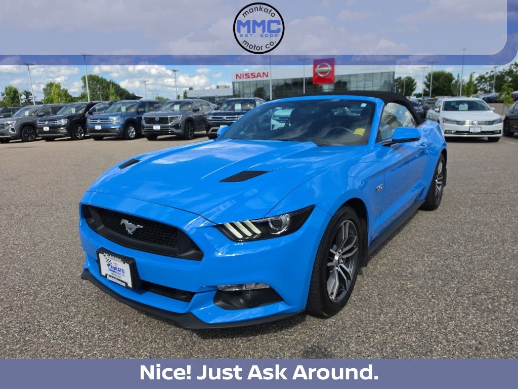 Grabber Blue 2017 Ford Mustang Convertible Rear-Wheel Drive 6-Speed Automatic