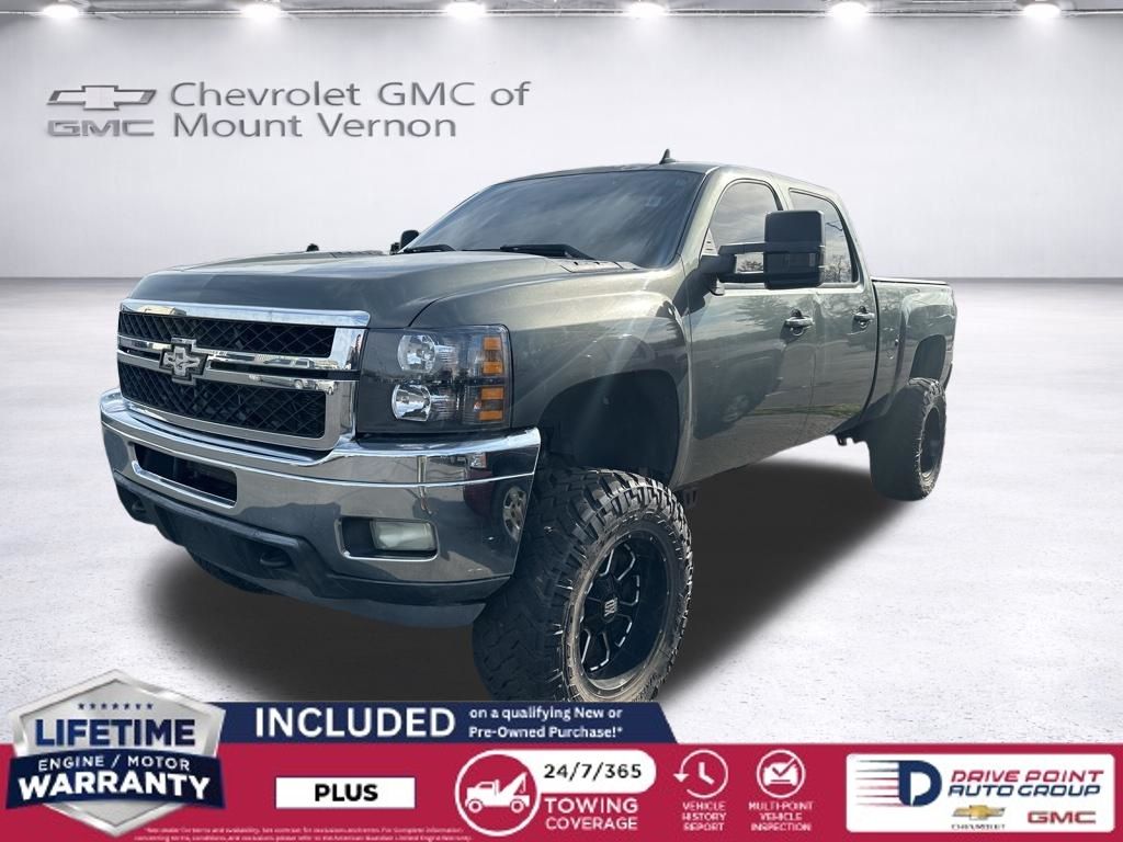 Gray (Steel Green Metallic) 2011 Chevrolet Silverado 3500HD LTZ Crew Cab 4WD Pickup Truck Four-Wheel Drive 6-Speed Automatic