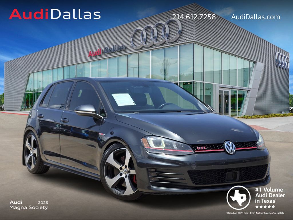 Carbon Steel Gray Metallic 2017 Volkswagen Golf GTI Hatchback Front-Wheel Drive 6-Speed Manual