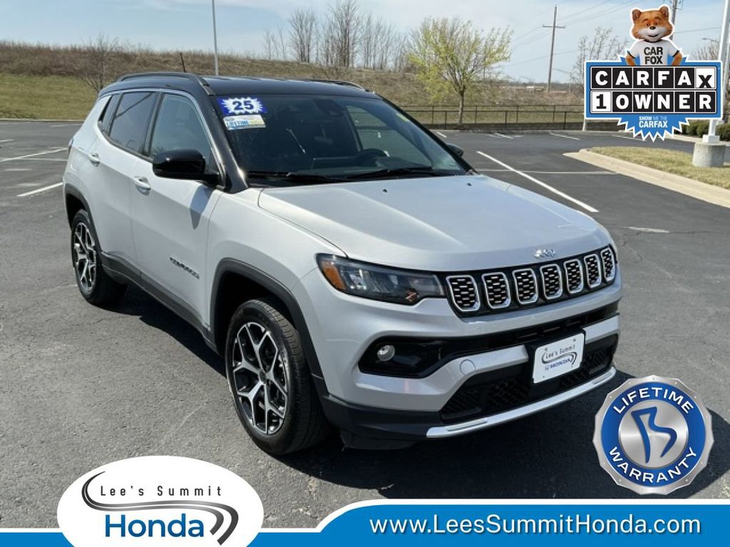 Silver Zynith Metallic Clearcoat 2025 Jeep Compass Limited 4WD SUV / Crossover Four-Wheel Drive 8-Speed Automatic